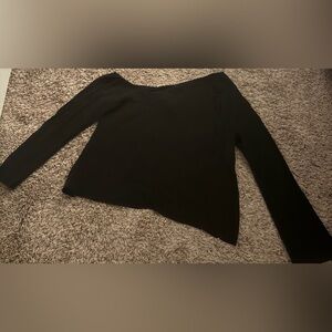 NWT LOFT Black Asymmetrical Blouse - Women’s XXL